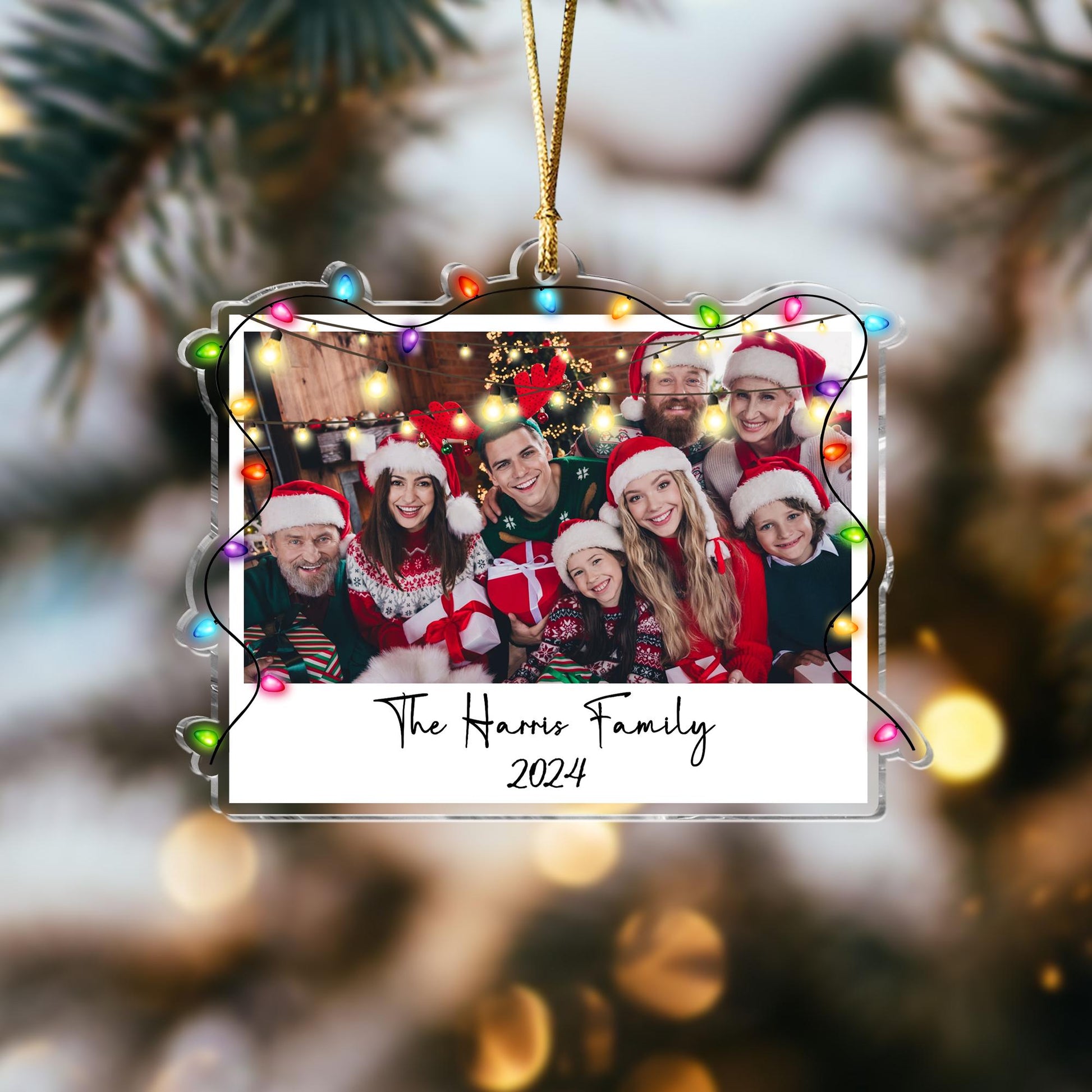 Personalized Best Friend Photo Ornament - Custom Acrylic Christmas Gift for Besties